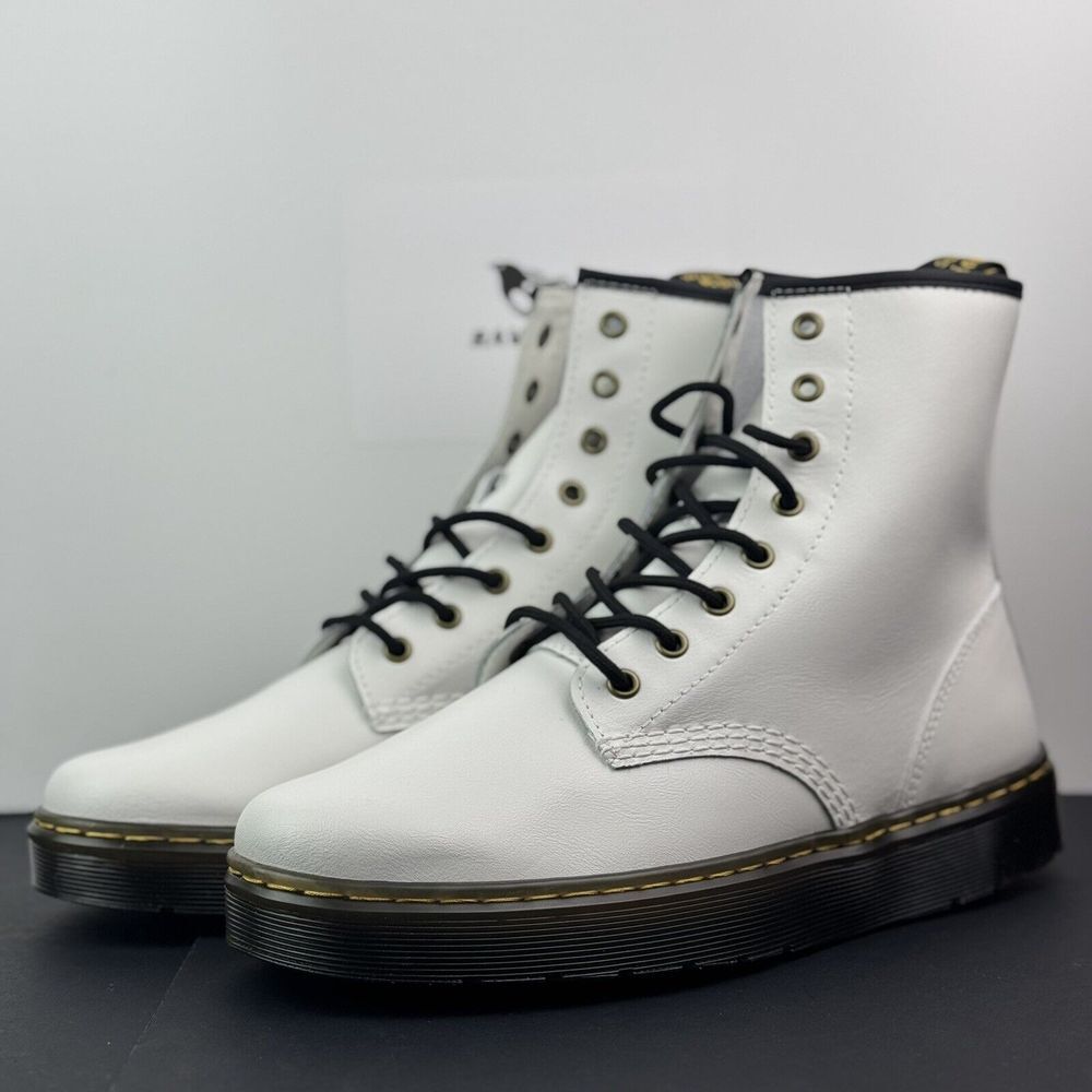 NEW Dr Martens Zavala Boots‎ Women's Size US 11L  Men's Size 10M White Airwair
